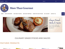 Tablet Screenshot of morethangourmet.com